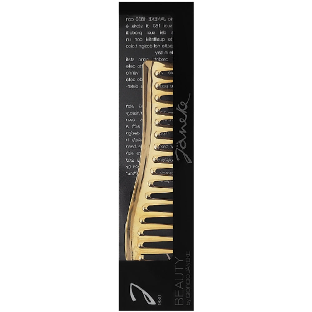Гребень для волос золотой - Janeke Wavy Comb Gold