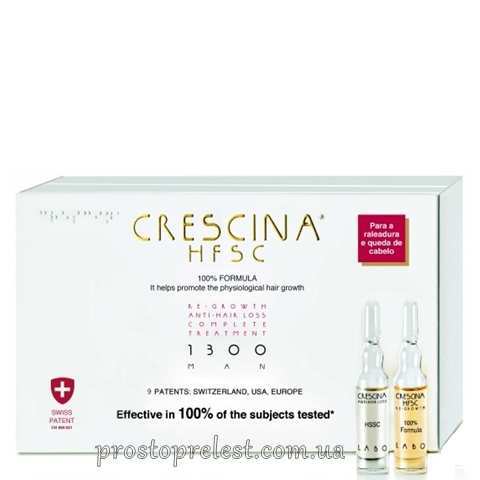 Crescina HFSC Re-Growth + Crescina Anti-Hair Loss HSSC - Полный курс при выпадении и для восстановления роста волос 1300, формула для мужчин