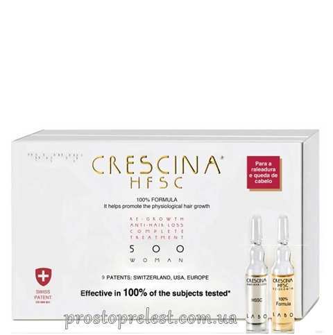 Crescina HFSC Re-Growth + Crescina Anti-Hair Loss HSSC - Полный курс при выпадении и для восстановления роста волос 500, формула для женщин