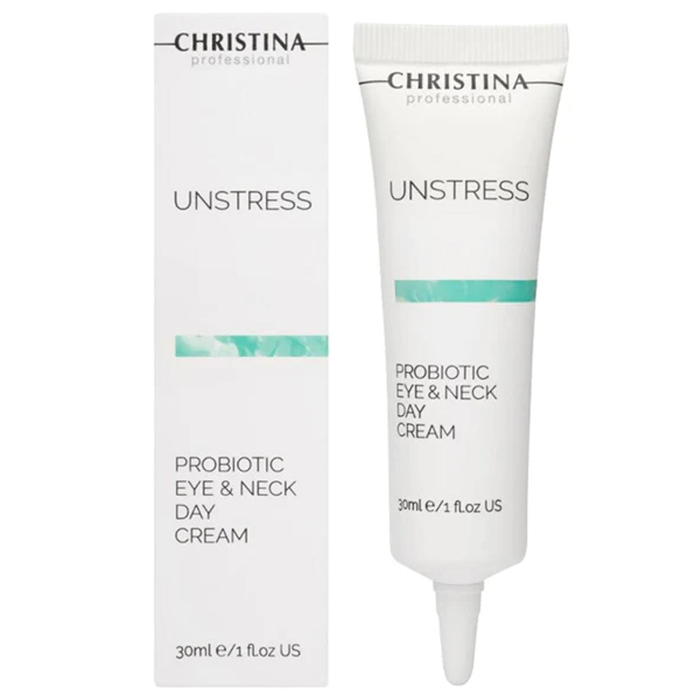 Christina Unstress Probiotic Day Cream For Eye & Neck - Денний крем-пробіотик для шкіри повік і шиї