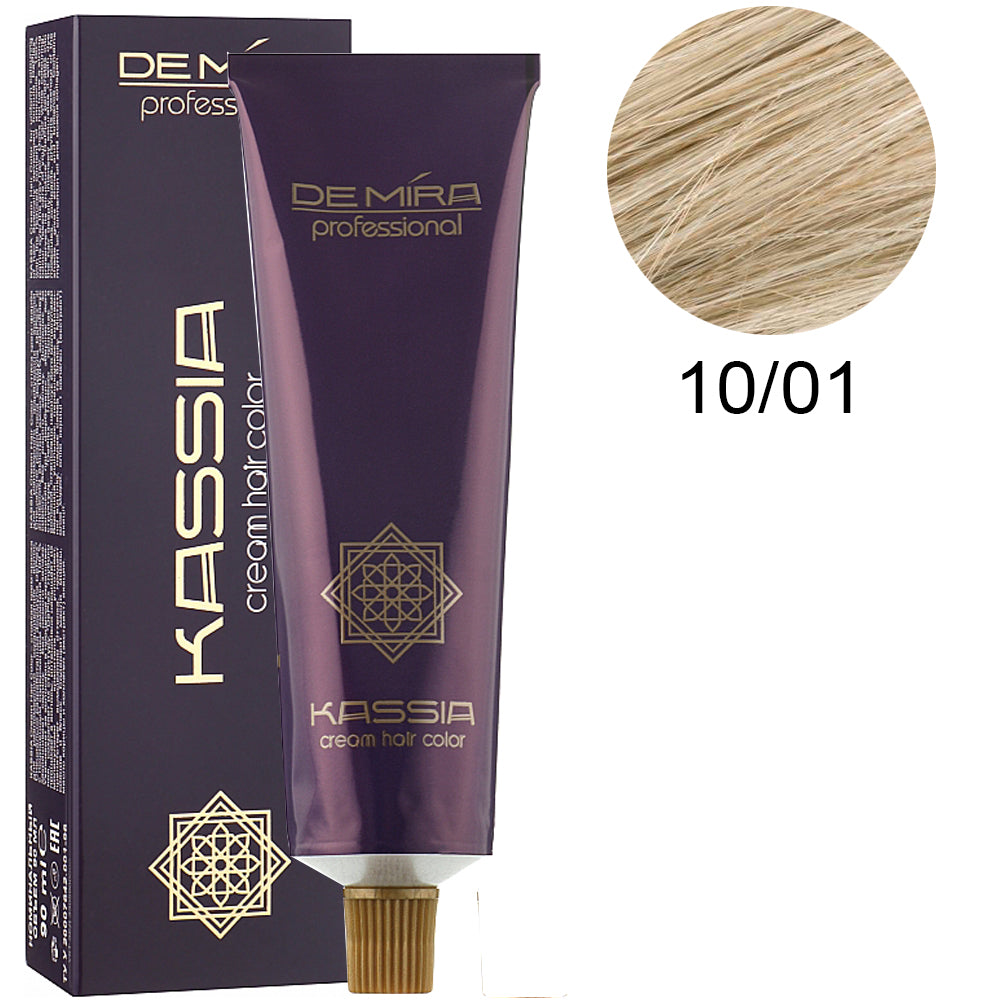 Професійна безаміачна стійка крем-фарба 90мл - DeMira Professional Kassia Toning Ammonia Free Cream Hair Color 90ml