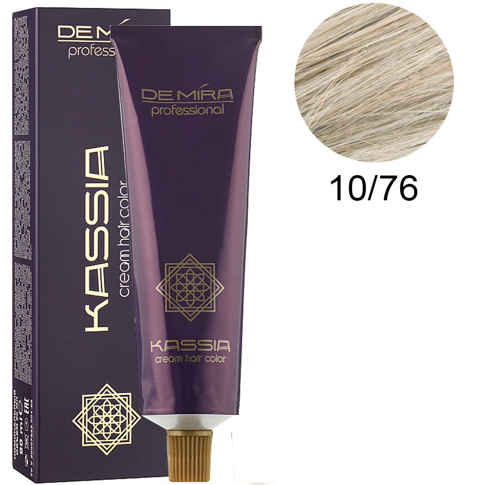 Профессиональная безаммиачная стойка крем-краска 90мл - DeMira Professional Kassia Toning Ammonia Free Cream Hair Color 90ml