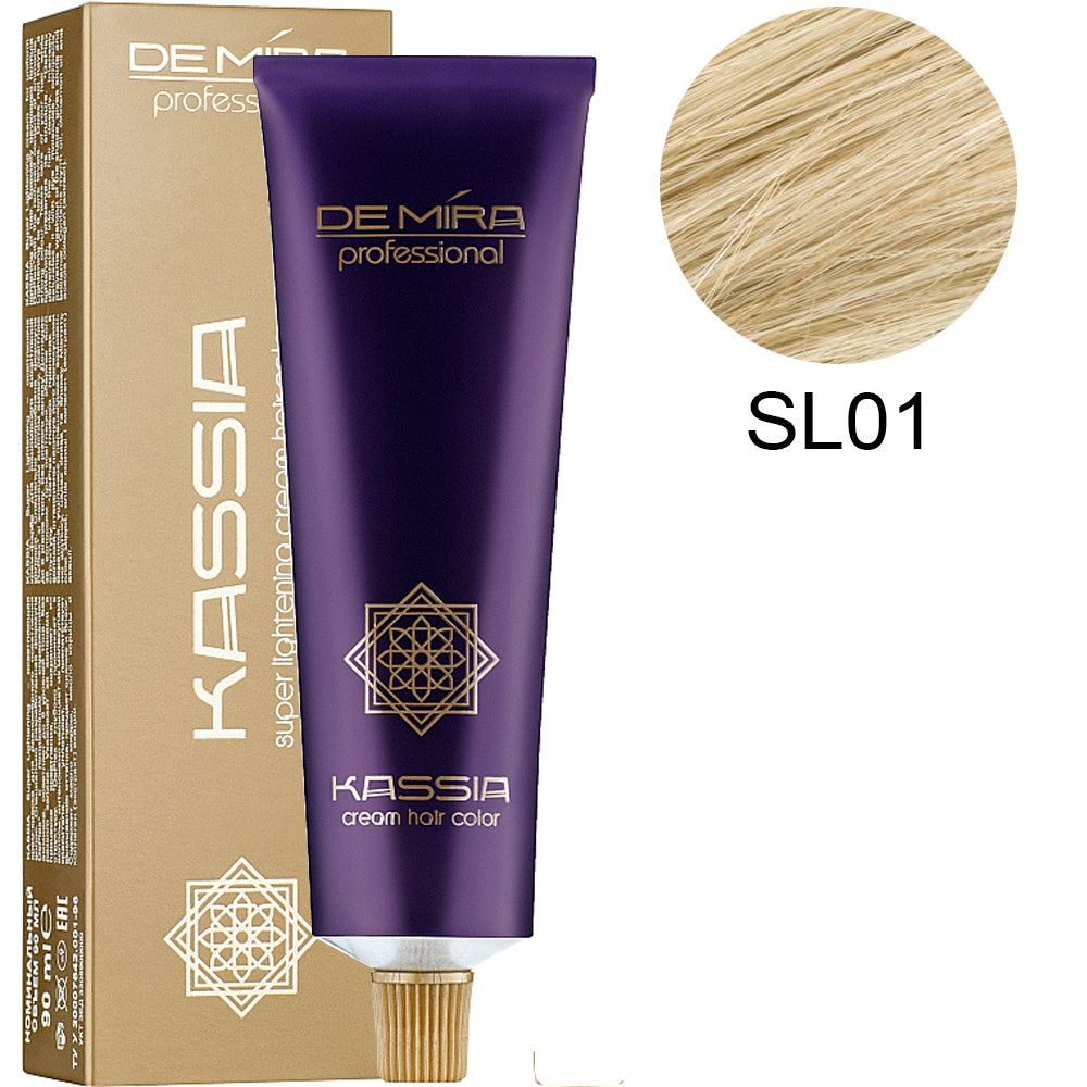 Професійна стійка крем-фарба 90мл - DeMira Professional Kassia Super Lightening Cream Hair Color 90ml