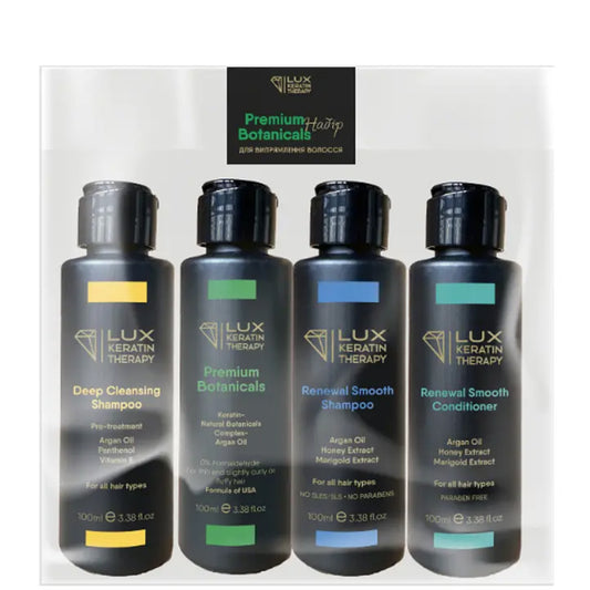 Набір для випрямлення тонкого волосся - Lux Keratin Therapy Premium Botanicals Kit