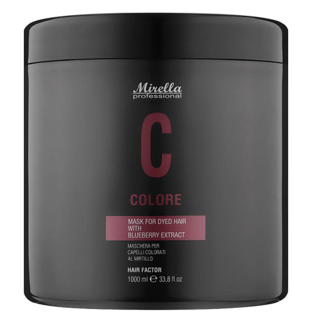 Маска для фарбованого волосся з екстрактом чорниці - Mirella Professional Basic Salon C Colore Mask