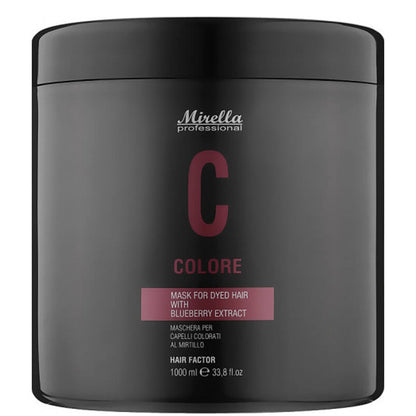Маска для фарбованого волосся з екстрактом чорниці - Mirella Professional Basic Salon C Colore Mask