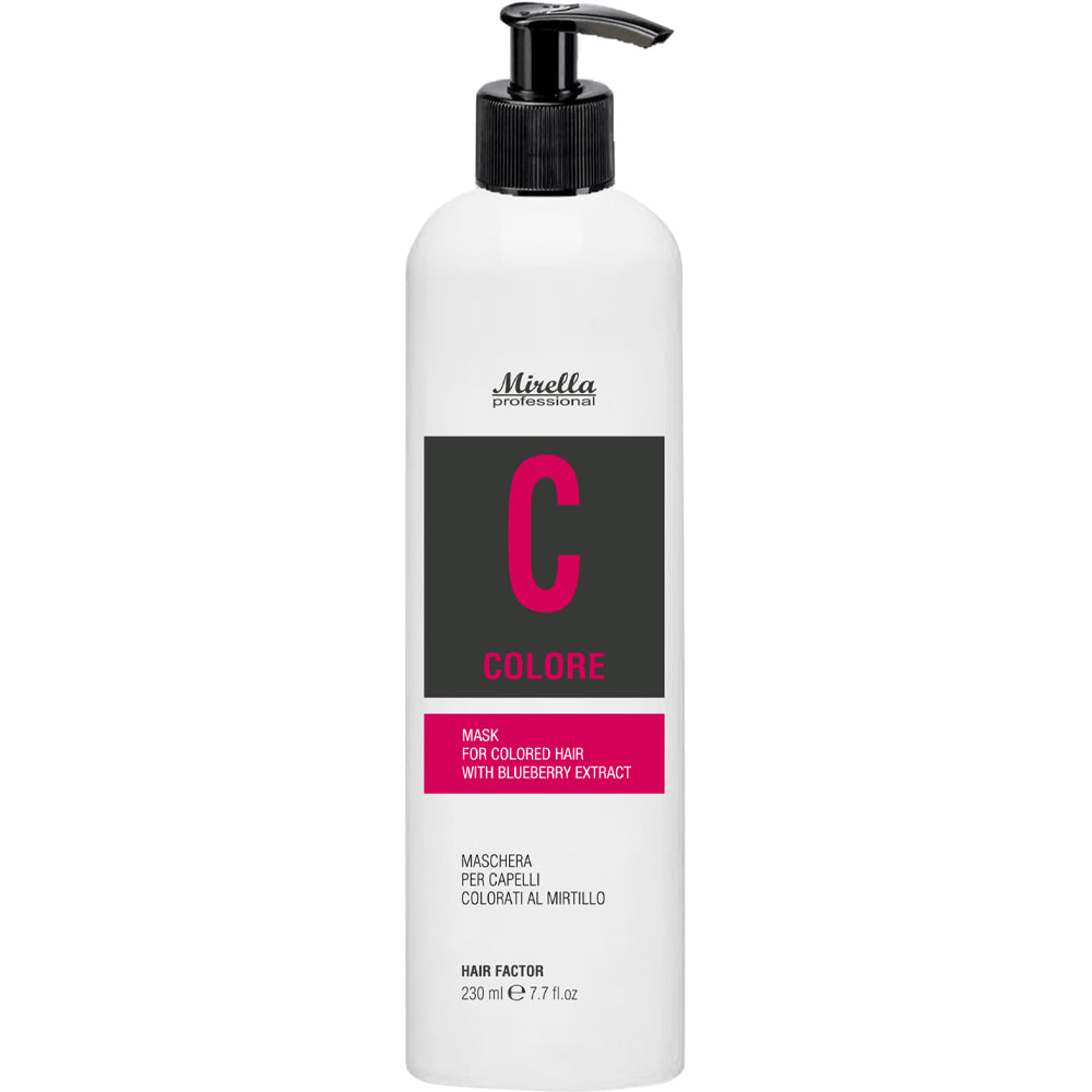 Маска для фарбованого волосся з екстрактом чорниці - Mirella Professional Basic Salon C Colore Mask