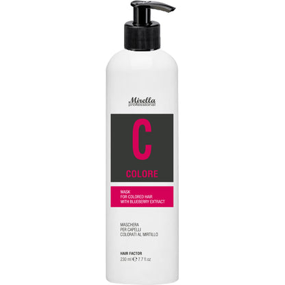 Маска для фарбованого волосся з екстрактом чорниці - Mirella Professional Basic Salon C Colore Mask