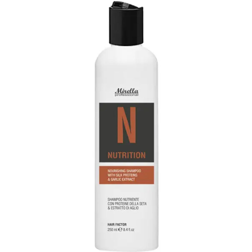 Mirella Professional N Nourishing Shampoo - Питательный шампунь с протеинами шелка и экстрактом чеснока