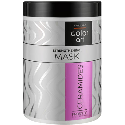 Зміцнювальна маска з керамідами для волосся - Prosalon Basic Care Color Art