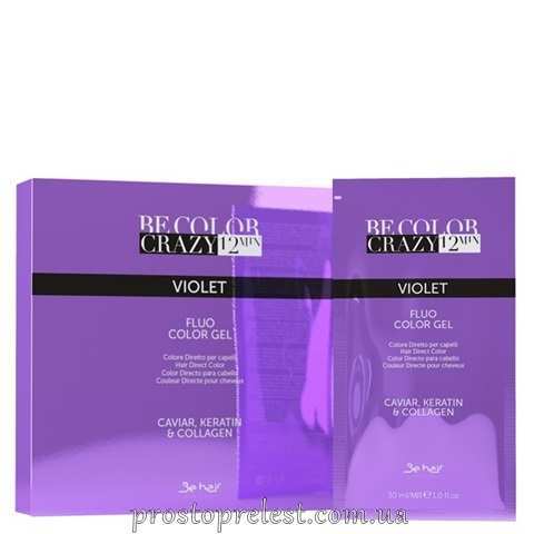 Be Hair Be Color Crazy 12 Minute Fluo Color Gel Violet - Барвник прямої дії Фіолетовий