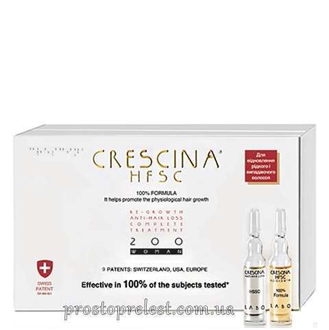 Crescina HFSC Re-Growth + Crescina Anti-Hair Loss HSSC - Полный курс при выпадении и для восстановления роста волос 200, формула для женщин